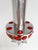 Metal Chrome with Red Glass Ceiling Lamp attributed to Raak Design Team for Massive Lighting, 1960s For Sale - Image 7 of 12