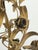 1960s Six-Light Floral Chandelier in Gold Metal, Italy, 1960 For Sale - Image 5 of 8
