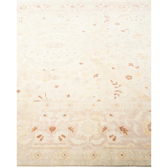 Eclectic Collection Hand-Knotted Area Rug - Ivory 6' 1" x 12' 5" For Sale - Image 4 of 9