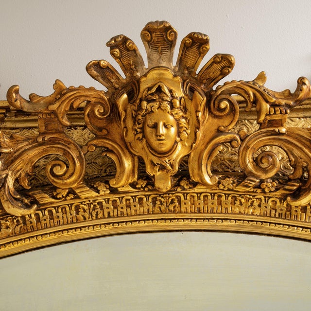Rococo 19th Century France Rococo Gold Wood Full-length & Floor Mirrors For Sale - Image 3 of 10