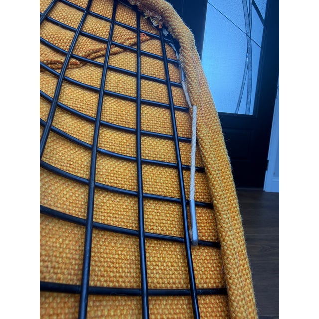Vintage Harry Bertoia for Knoll Diamond Chairs in Original Mustard Upholstery — Pair For Sale - Image 11 of 15