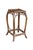 This vintage mid-century bohemian bentwood rattan and bamboo pedestal side table showcases a charming, organic...
