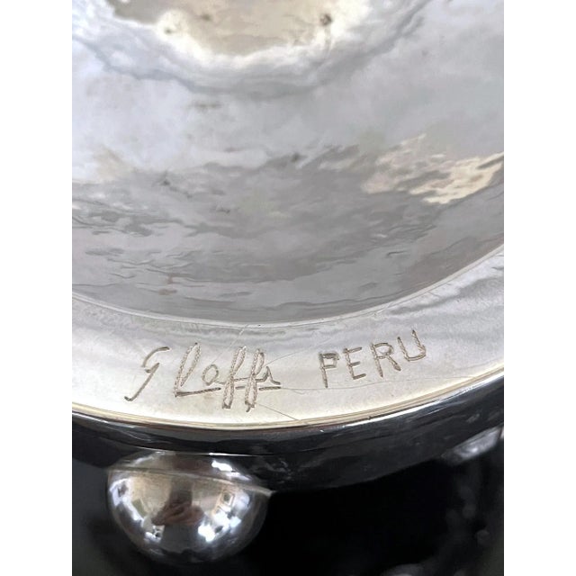 Graziella Laffi Silver Sculptural Center Bowl with Relief Surface For Sale - Image 10 of 13