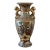 Vintage Royal Satsuma Hand-Painted Porcelain Urn Vase With Moriage & Gilt Handles For Sale