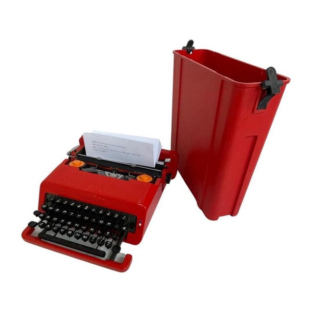 Valentine Typewriter with Hardcover by Ettore Sottsass / Perry A. King for Olivetti For Sale - Image 9 of 10