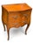 Early 20th Century Louis XV Style Figured Wood Serpentine Two-Drawer Chest A petite chest with curves in all the right...