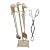 Six-Piece Mid-Century Duck Heads Brass Fireplace Tools Set For Sale