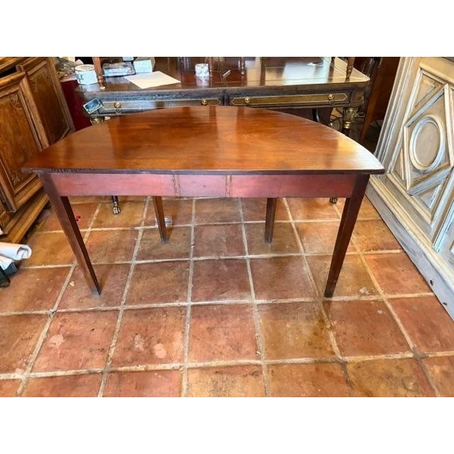 Early 19th Century Circa 1840 Georgian Pair of English D End Tables With Mahogany Dining Table For Sale - Image 5 of 8