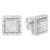 Add sparkle to your day with these 10k white gold princess earrings. Each earring features 9 princess cut diamonds wrapped...