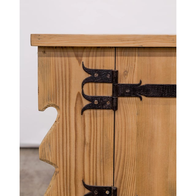 1960s Rustic Modern Bleached Pine Cabinet For Sale - Image 9 of 13