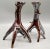 A stunning pair of gleaming ceramic silver and brown faux antler horn candlesticks. These pretty candle holders are so...