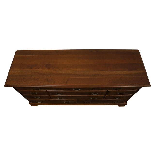 Late 20th Century Cresent Furniture Solid Cherry Traditional Style 62" Eleven Drawer Dresser 2245 For Sale - Image 5 of 12