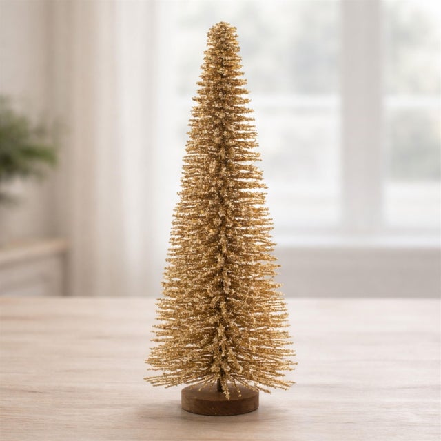Rustic Glitter Iron Christmas Tree 23.5"H For Sale - Image 3 of 3