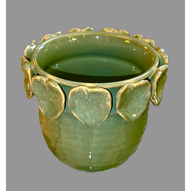 Mid-Century Modern Vintage Ceramic Stoneware Planter For Sale - Image 3 of 8