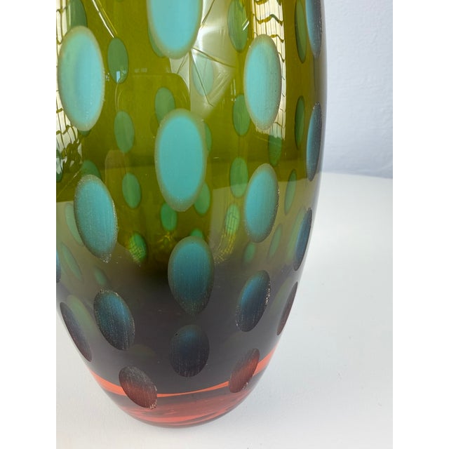 2000 - 2009 Vintage Thumbprint Glass Vase from BoConcept, 2000s For Sale - Image 5 of 8