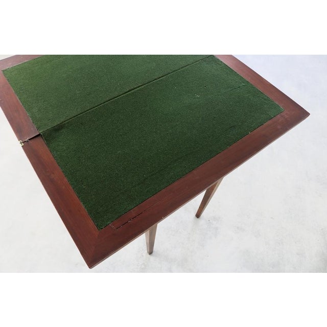Brown Vintage Game Table, 1950s For Sale - Image 8 of 9