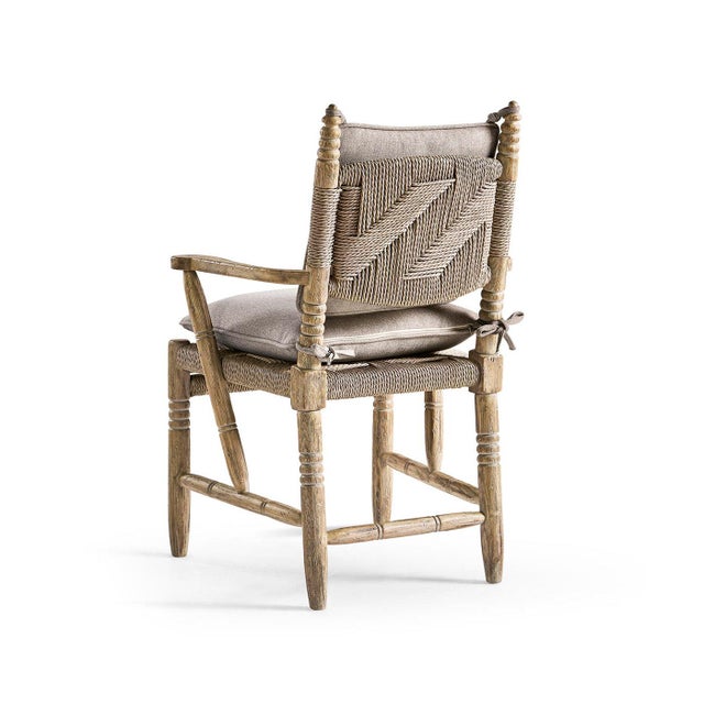 2020s Rustic European Rush Seat Armchair For Sale - Image 5 of 8