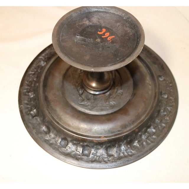 Large Antique1870 Figural Silverplate Cast Iron Compote Centerpiece Tazza Bowl For Sale - Image 12 of 12