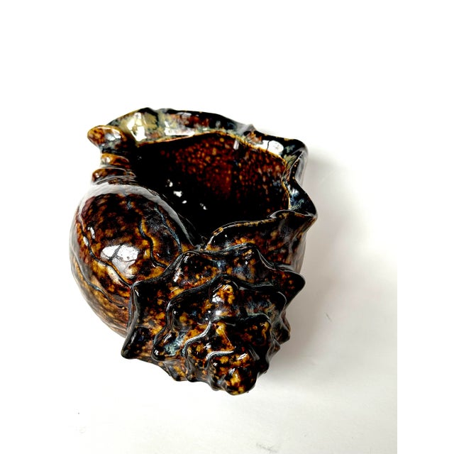 Ceramic Pottery Seashell Figurine Planter For Sale - Image 10 of 10