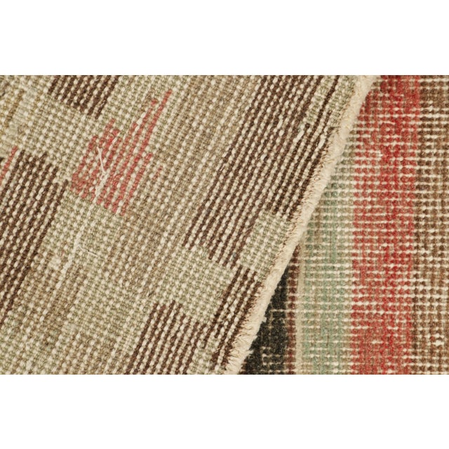 Textile Vintage Zeki Müren Rug in Polychromatic Geometric Stripes, From Rug & Kilim For Sale - Image 7 of 7
