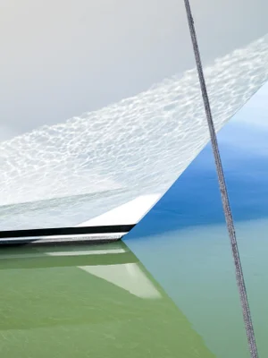 Abstract Minimalist 'Boat Reflection', Large 27 X 36" Fine Art Photography Print