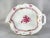 Chinese 9-3/8" Herend Chinese Bouquet Raspberry Handled Leaf Dish Bowl For Sale - Image 3 of 5