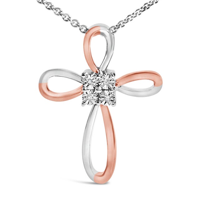 Immerse yourself in the divine brilliance of this exquisite cross pendant necklace, crafted from high-quality .925...