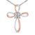 Immerse yourself in the divine brilliance of this exquisite cross pendant necklace, crafted from high-quality .925...