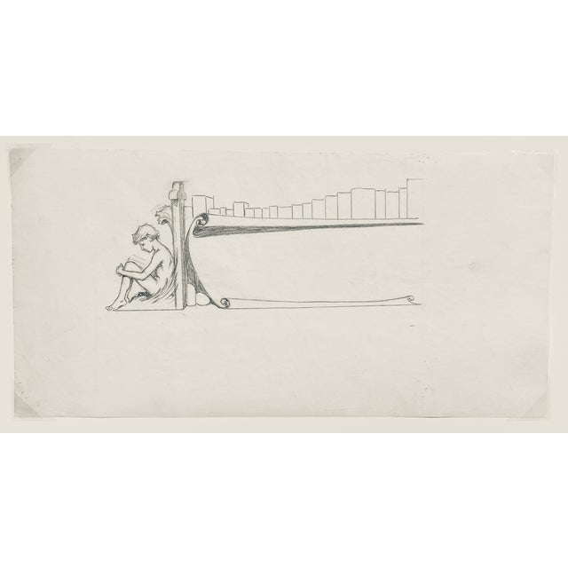 Art Deco 1920s George Tobin Library Illustration For Sale - Image 3 of 4