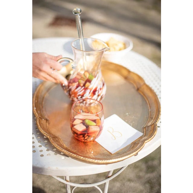 VIETRI Chiara Orange Short Tumbler For Sale - Image 12 of 12