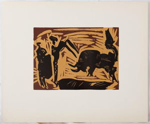 Pablo Picasso, Bullfighting, The Charge of the Bull, Etching