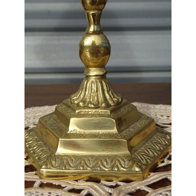 Seven-Branch Candleholder in Gilded Brass by Wainberg, 1960s For Sale - Image 15 of 18