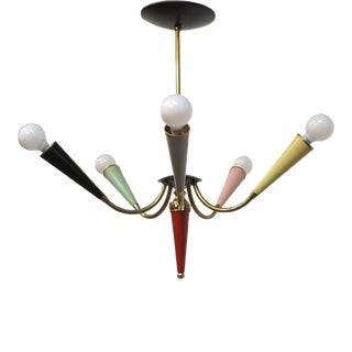 Italian Mid Century Chandelier in the Style of Arredoluce For Sale