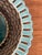 Antique majolica plate made by Wedgwood in England, date stamped to 1878. Has a reticulated edge, a basketweave pattern...