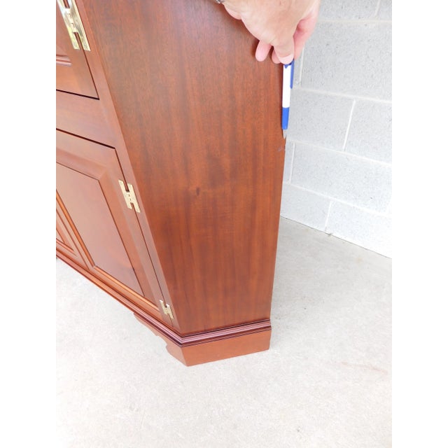 Owen Suter's Chippendale Style Blind Door Mahogany Corner Cabinet 81"h X 52"w For Sale - Image 10 of 13