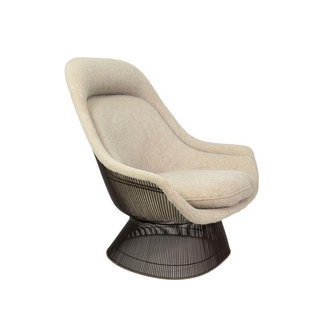 Mid-Century Modern Warren Platner for Knoll Mid Century Lounge Chair and Ottoman For Sale - Image 3 of 10