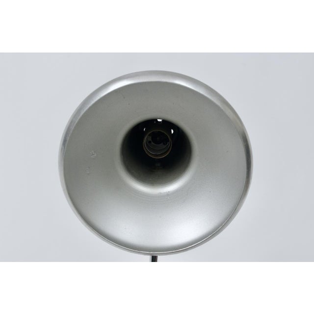 Articulating Chrome & Black Enamel Desk Lamp with Aluminum Shade, Circa 1960's For Sale - Image 10 of 12