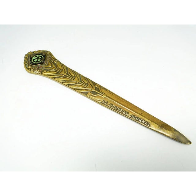 Art Nouveau French Figurative Letters Knife, 1890s For Sale - Image 6 of 6