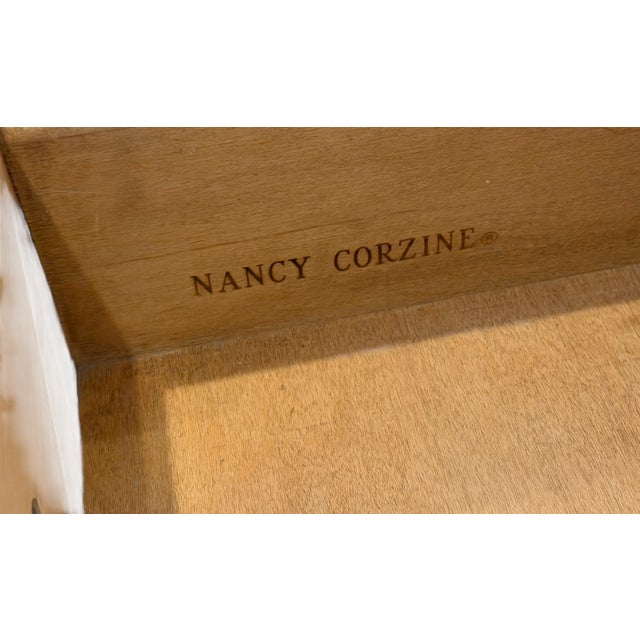 Nancy Corzine 1 of 2 Nancy Corzine Neoclassical Ivory Nightstand Commode Chest of Drawers For Sale - Image 4 of 4