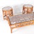 Stunning set of three rattan tables from the 1970s, comprising a large coffee table and two side tables/end tables. Highly...