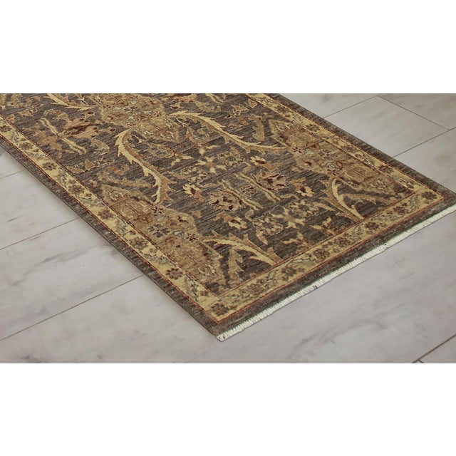 Beautiful Ziegler 1990's Gray/Ivory Wool Runner Rug- 2'10'' X 11'1'' For Sale - Image 4 of 10