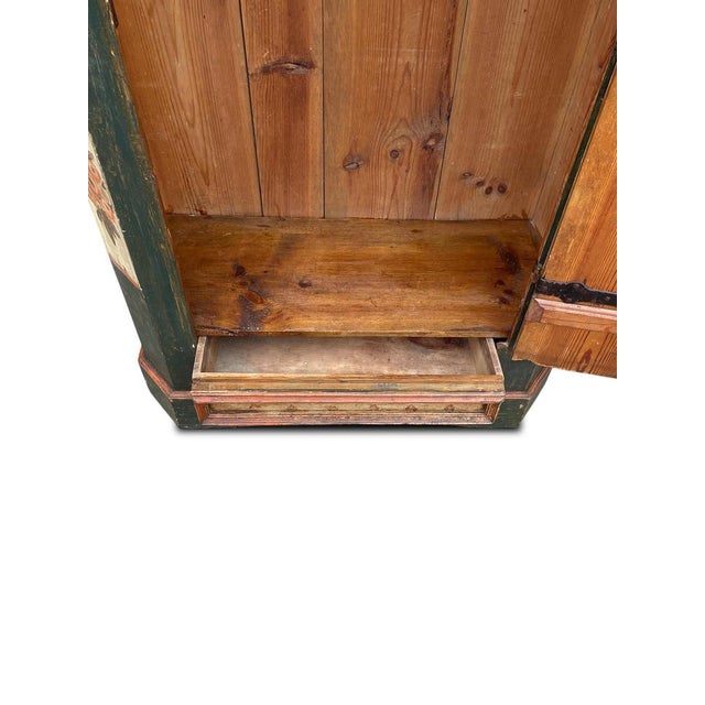 Petrol Green Painted Wardrobe, 1810 For Sale - Image 4 of 18