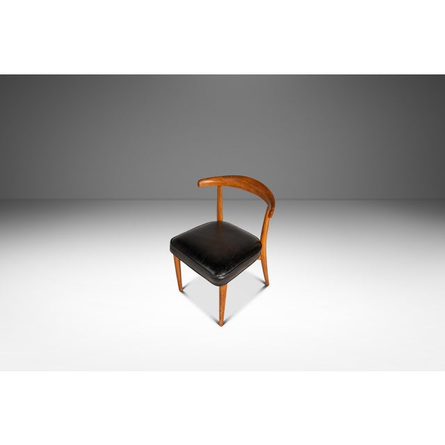Lawrence Peabody Rare Set of Four (4) Mid-Century Modern Dining Chairs in Oak Attributed to Lawrence Peabody for Richardson Nemschoff, Usa, C. 1950s For Sale - Image 4 of 18