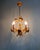 Italian Hollywood Regency Style Floral Chandelier in Gold Metal, 1970s For Sale - Image 4 of 12