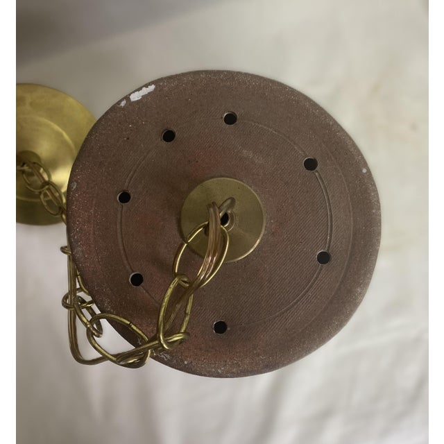 Pair of Late 20th Century Artisan Ceramic Pendant Lights For Sale - Image 9 of 12
