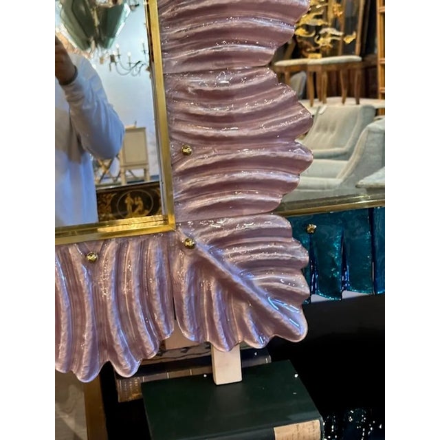 2000 - 2009 Murano Lavender Blown Glass Chandelier For Sale - Image 5 of 6