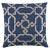 Contemporary Cordoba Blue Embroidery 22" Pillow For Sale - Image 3 of 3