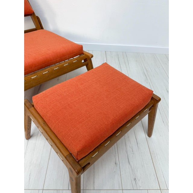 Vintage Hunting Lounge Chairs with Ottomans by Heinz Heger for PGH Annaberg-Buchholz, 1960s, Set of 4 For Sale - Image 13 of 17