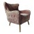 Cosy Animal Pattern Fabric Mid Century Style Chair For Sale