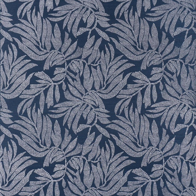 Schumacher Tayrona Palm Mosaic Sisal Wallcovering In Pacific Ocean Hues For Sale